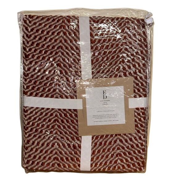 Loloi X Ed Ellen Degeneres $109 woven throw blanket in rust 50x60 NEW - Picture 2 of 5